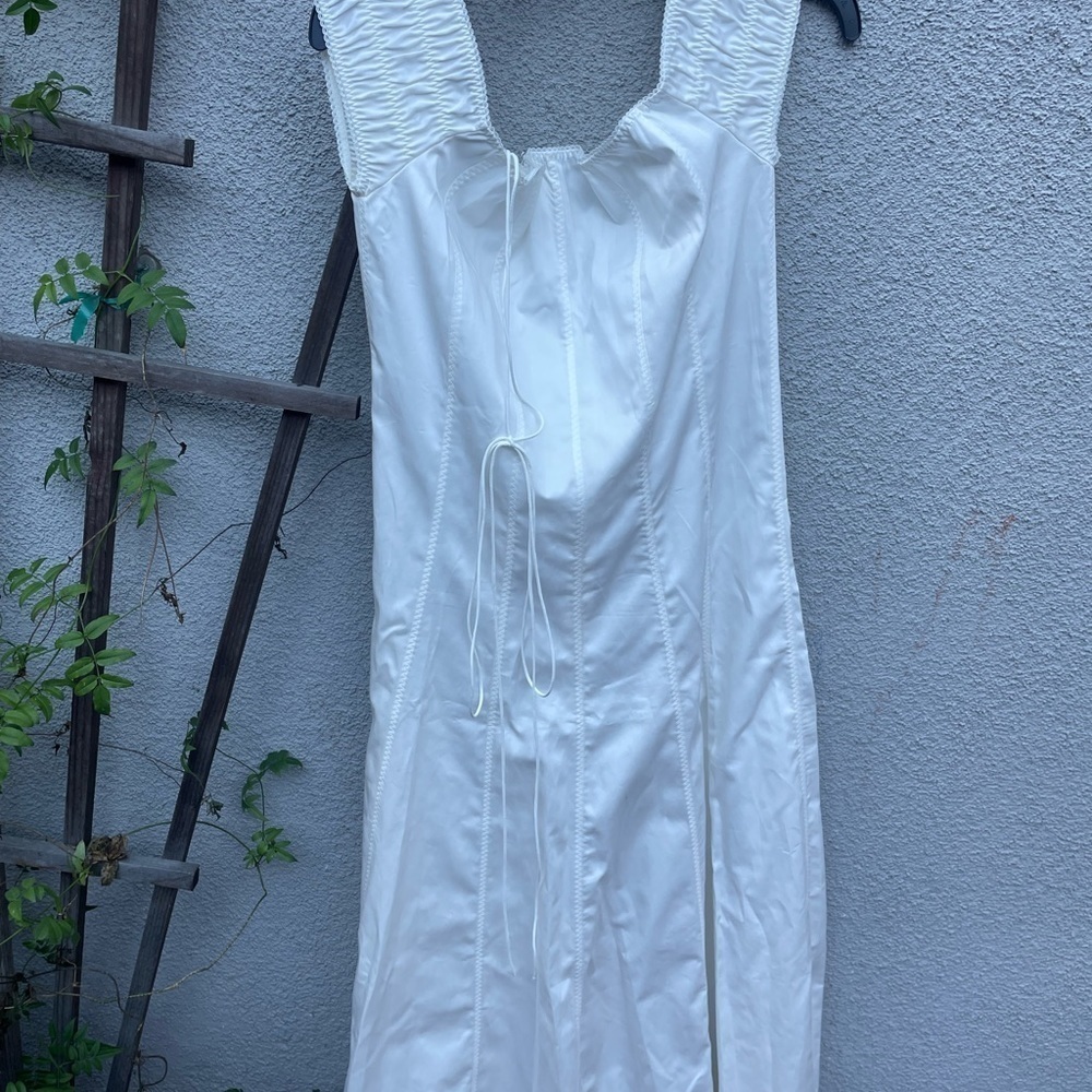 Anna October Midi Dress Short Sleeve In White New With Tags! — image 7 of 8